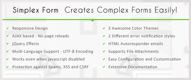 Simplex form features